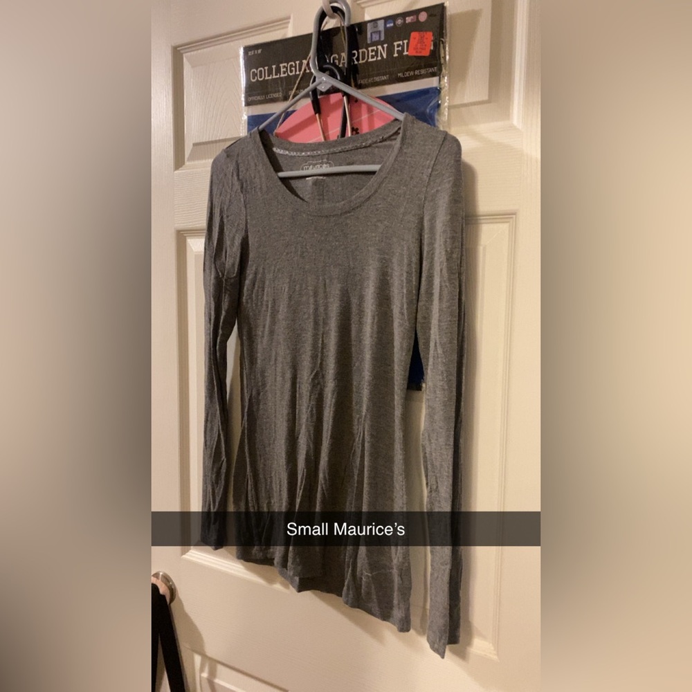Maurices Gray Long Sleeve Top
